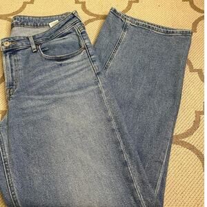 Old Navy mid rise sky hi full length wide leg jeans, Maren, size 12